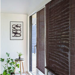 Rullgardin Mørkebrun Bambus (100 x 160 cm)