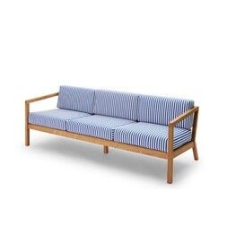 Virkelyst 3-seter sofa (Sea Blue Stripe)
