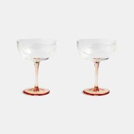 Coupe Champagne Floral 2 stk