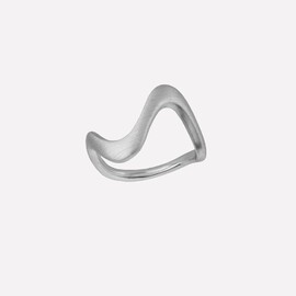 Wave Ring Stor (Sterling sølv,50)